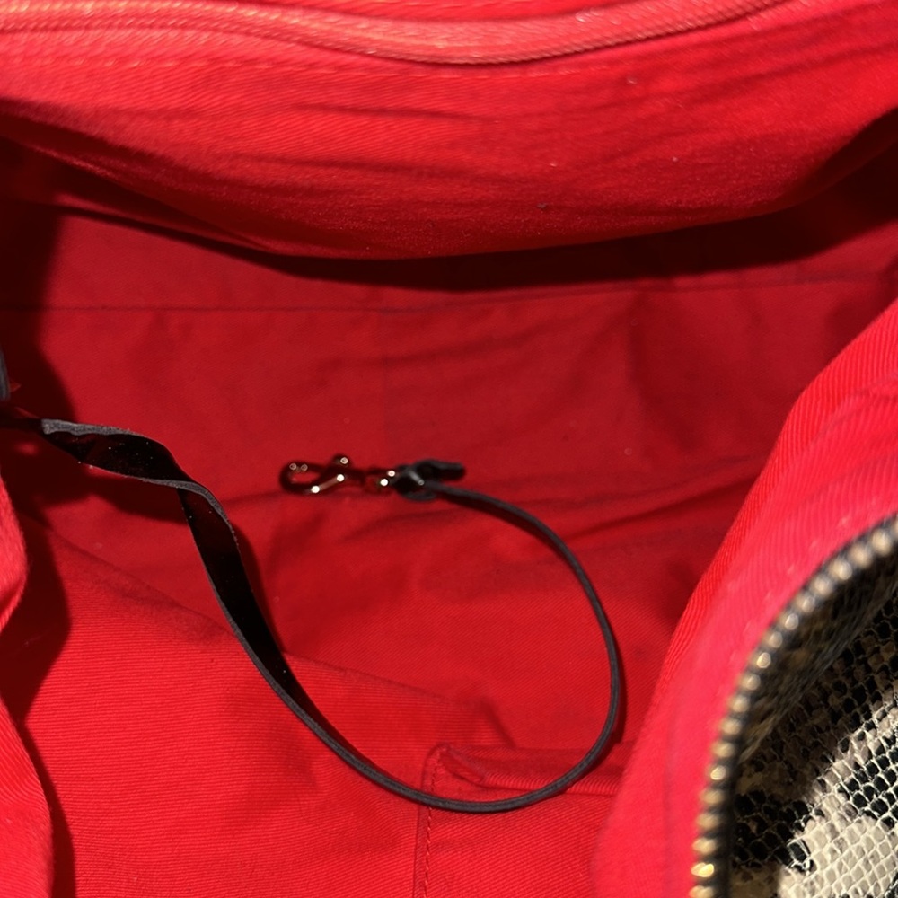 Dooney And Bourke Nikki Python Patent Leather Hob… - image 5